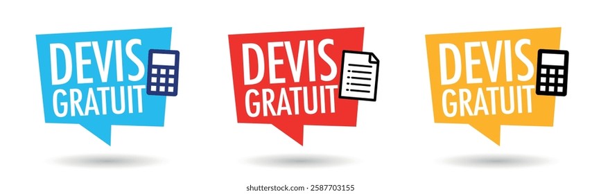 Devis gratuit, Free quote in French