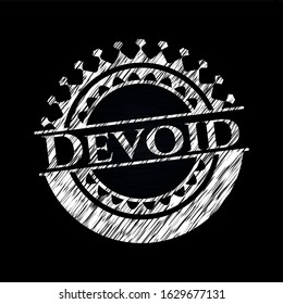 Devoid on chalkboard. Vector Illustration. Detailed.