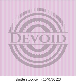Devoid vintage pink emblem