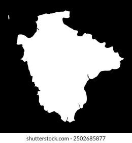 Devon map, administrative county of England. Vector illustration.