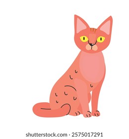 Devon rex cat icon clipart avatar logotype isolated illustration