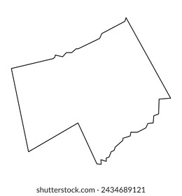 Mapa de la parroquia de Devonshire, división administrativa de Bermudas. Ilustración vectorial.