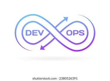 Deambula ocho infinitos. Icono plano, púrpura, infinito, Devops. Icono de vector