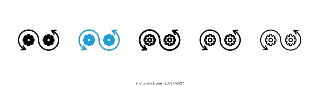 DEVOPS icon in black and blue colors