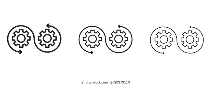 Devops icon. Hand drawn minimalism style vector illustration