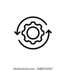Devops icon logo sign set vector outline