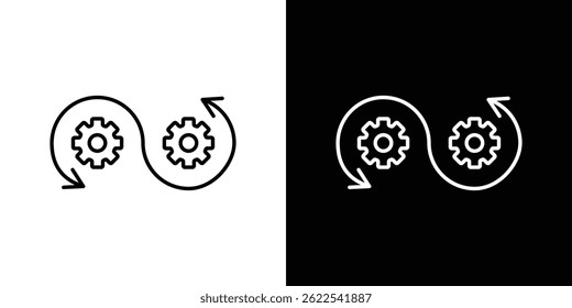 Devops icon outline. linear style for apps