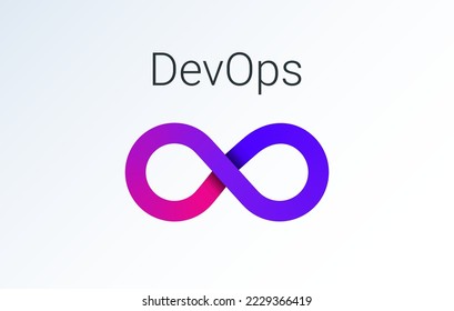 DevOps icon. software development - Dev and IT operations - Ops . loop eight logo for software technology companies. vector gradient icon