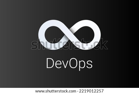 DevOps icon. software development - Dev and IT operations - Ops . loop eight logo for software technology companies. vector gradient icon