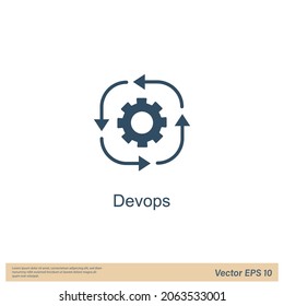 Devops icon symbol simple design element logo template