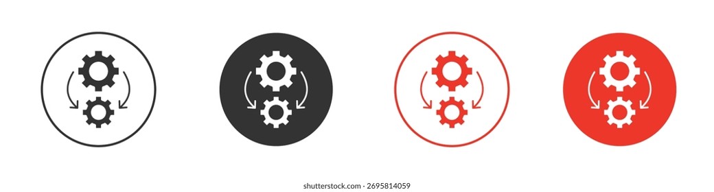 Devops icon vector collection. vector stock symbol illustrations