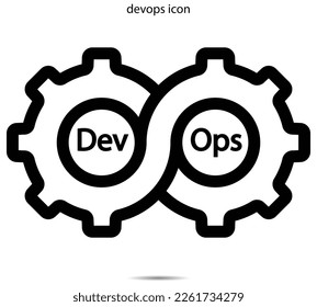 devops icon vector illustration graphic on background