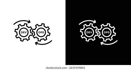 Devops icon. vector illustration, pictogram isolated. editable