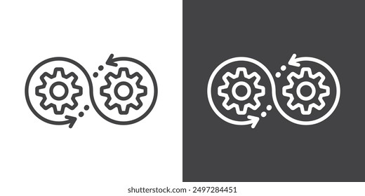 Devops icon vector logo set collection for web app ui