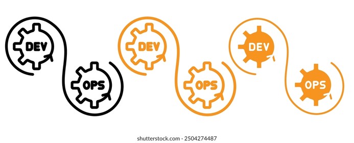 Devops icon web design in vector