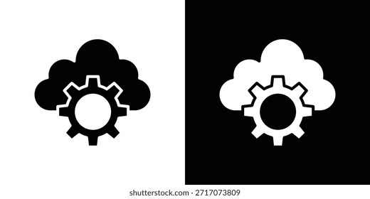 Devops icons vector silhouette design. Vector flat graphic design illustration.