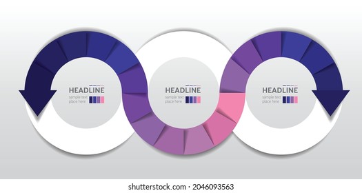 Devops, Infinity Infographic. 3 Step Options Template, Scheme, Diagram, Chart. 