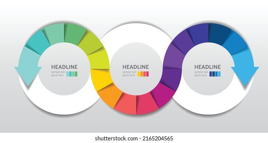 Devops, Infinity Infographic. 3 Step Options Template, Scheme, Diagram, Chart. 