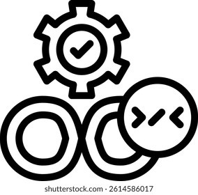 DevOps Line Vector Icon Design