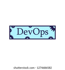 DevOps logo blue, pinion.