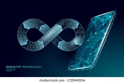 Devops software development operations infinity symbol. Programmer administration system life cycle quality. Coding building testing release monitoring. Online freelance vector illustration