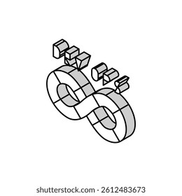 devops software isometric icon vector. devops software sign. isolated symbol illustration