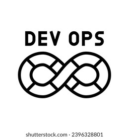 devops software line icon vector. devops software sign. isolated contour symbol black illustration