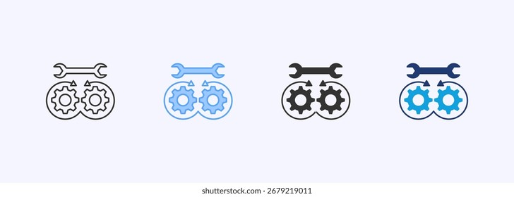 Devops Tool Icon Set Multiple Style Collection