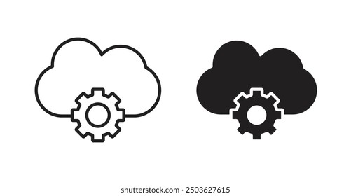 Devops vector icon in solid and outline style