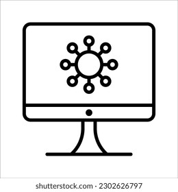 DevOps vector icons, Editable stroke, Software development and IT operations set symbols, Test release monitor operate plan creation code, on white background.