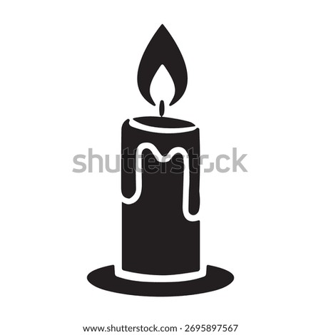 Devotional Candle icon or logo isolated sign symbol vector illustration - high quality black style vector icons