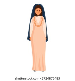 Devout nun standing in traditional habit, symbolizing faith, devotion, and service to god
