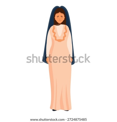 Devout nun standing in traditional habit, symbolizing faith, devotion, and service to god