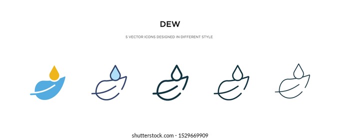 dew icon in different style vector illustration. two colored and black dew vector icons designed in filled, outline, line and stroke style can be used for web, mobile, ui