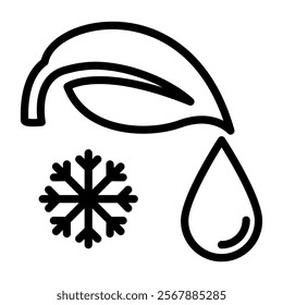Dew Icon Lineal Style Vector Illustration