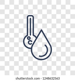 dew icon. Trendy linear dew logo concept on transparent background from Weather collection