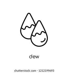 dew icon from Weather collection., editable outline stroke vector illustration