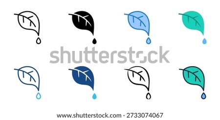 Dew icons set multiple style collection. Editable stroke 
