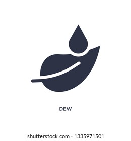 dew isolated icon. Simple element illustration from weather concept. dew editable logo symbol design on white background. Can be use for web and mobile.