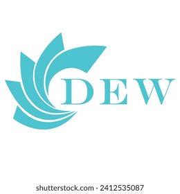 DEW letter design. DEW letter technology logo design on a white background.