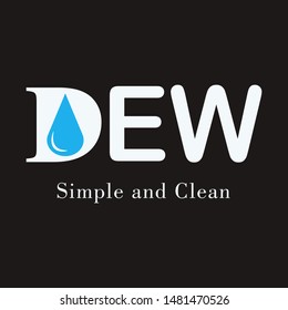 Dew logo. watter logo template design