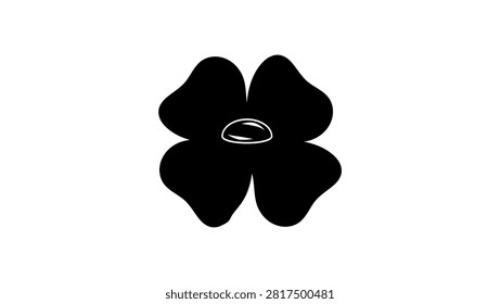 Dew on leaf, black isolated vector silhouette