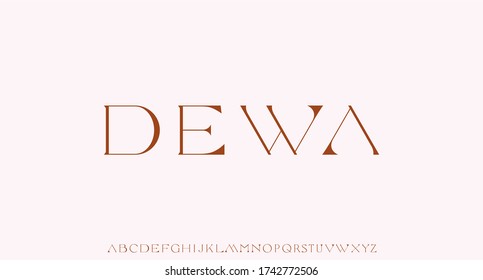 DEWA, LUXURIOUS AND GLAMOUR THIN LINE SERIF TYPEFACE