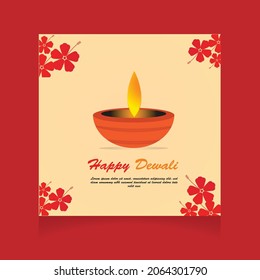 Dewali Social Media Template Design