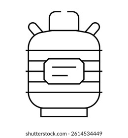 dewar vessel laboratory tool line icon vector. dewar vessel laboratory tool sign. isolated contour symbol black illustration