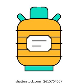 dewar vessel laboratory tool line icon vector. dewar vessel laboratory tool sign. isolated symbol illustration
