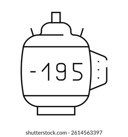 dewar vessel line icon vector. dewar vessel sign. isolated contour symbol black illustration