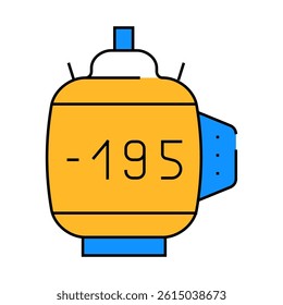 dewar vessel line icon vector. dewar vessel sign. isolated symbol illustration