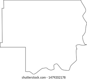 Dewey County map in the state of south dakota