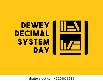 Dewey Decimal System Day. Flat design vector. Eps 10.